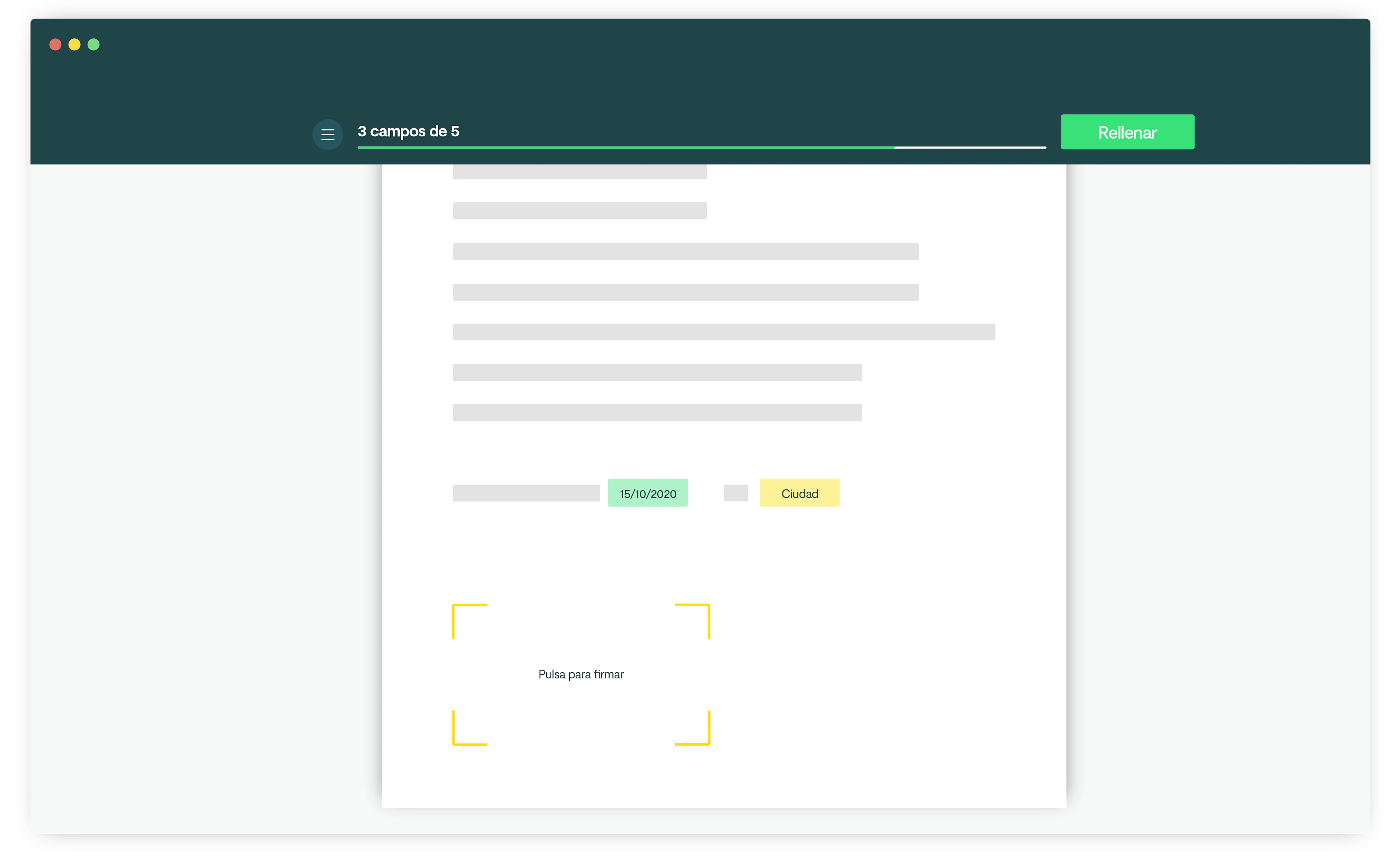 screenshot of Signaturit Solutions Electronic signature